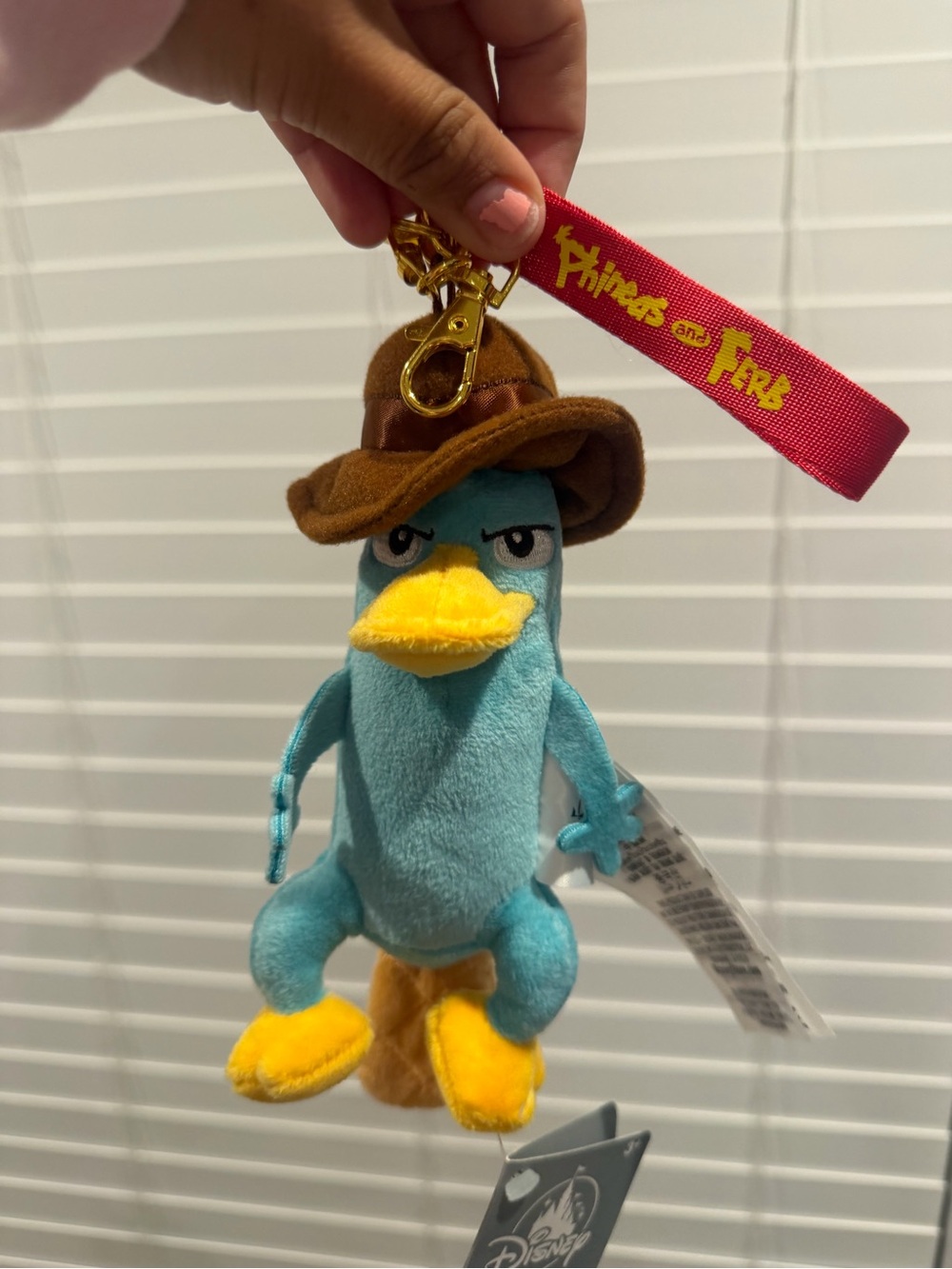 Disney parks phineas and ferb Perry the Platypus Plush Keychain - Blue & Yellow